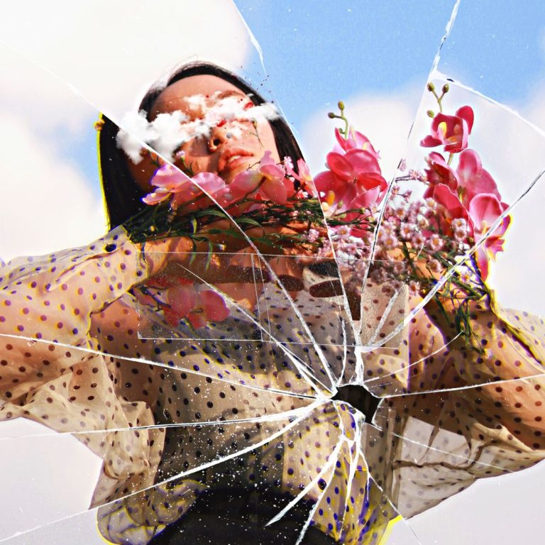 Broken Glass Modern Aesthetic Music Album Cover